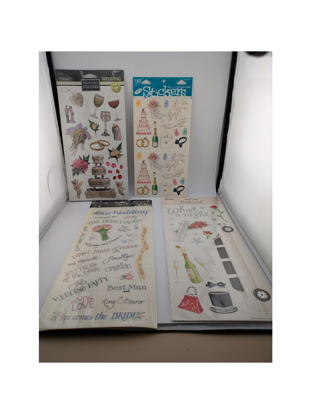 Wedding Scrapbooking Stickers 4 Packs Vintage Bridal Limo Bride